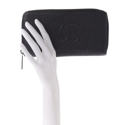 Chanel Caviar Timeless CC Large Gusset Zip Around Wallet Black 2 of 8