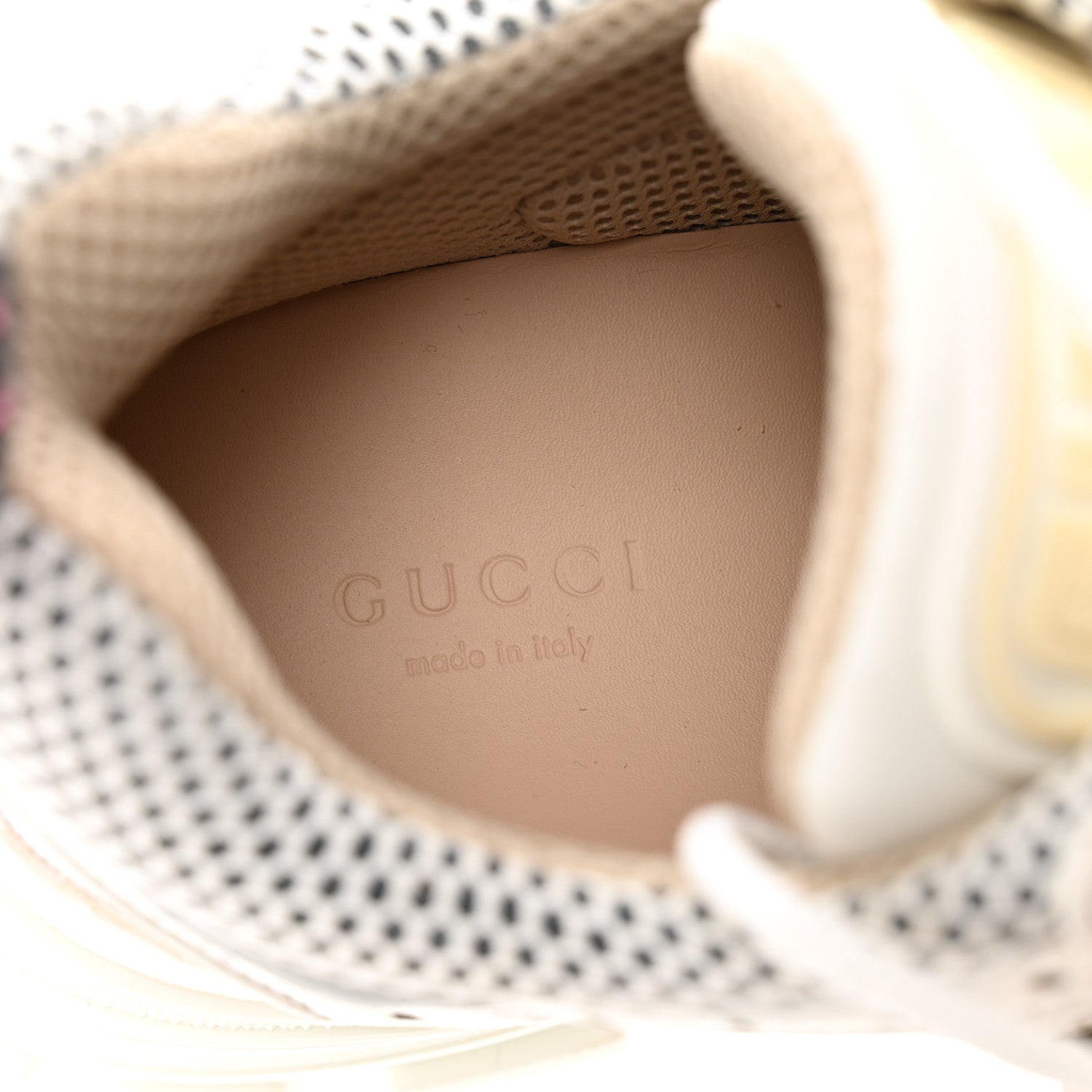 Gucci X SEGA Mesh Calfskin Suede Womens Flashtrek Sneakers 36 Great White 6 of 9
