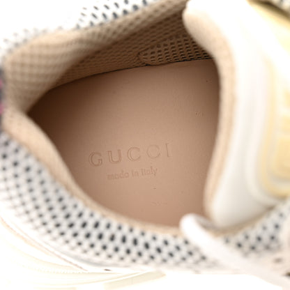 Gucci X SEGA Mesh Calfskin Suede Womens Flashtrek Sneakers 36 Great White 6 of 9