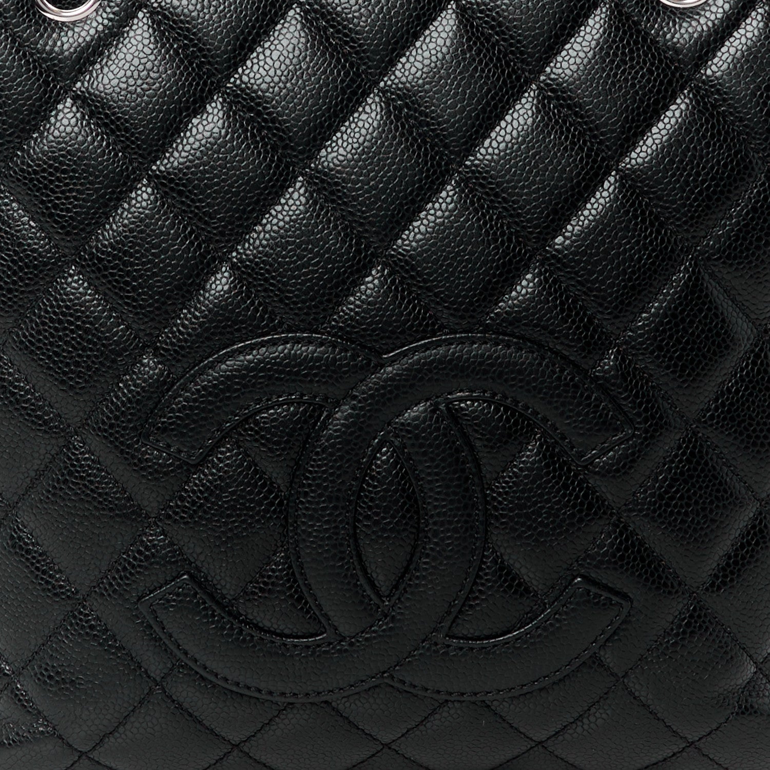 Chanel Caviar Quilted Petit Shopping Tote PST Black 8 of 11