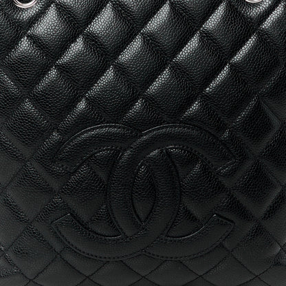 Chanel Caviar Quilted Petit Shopping Tote PST Black 8 of 11