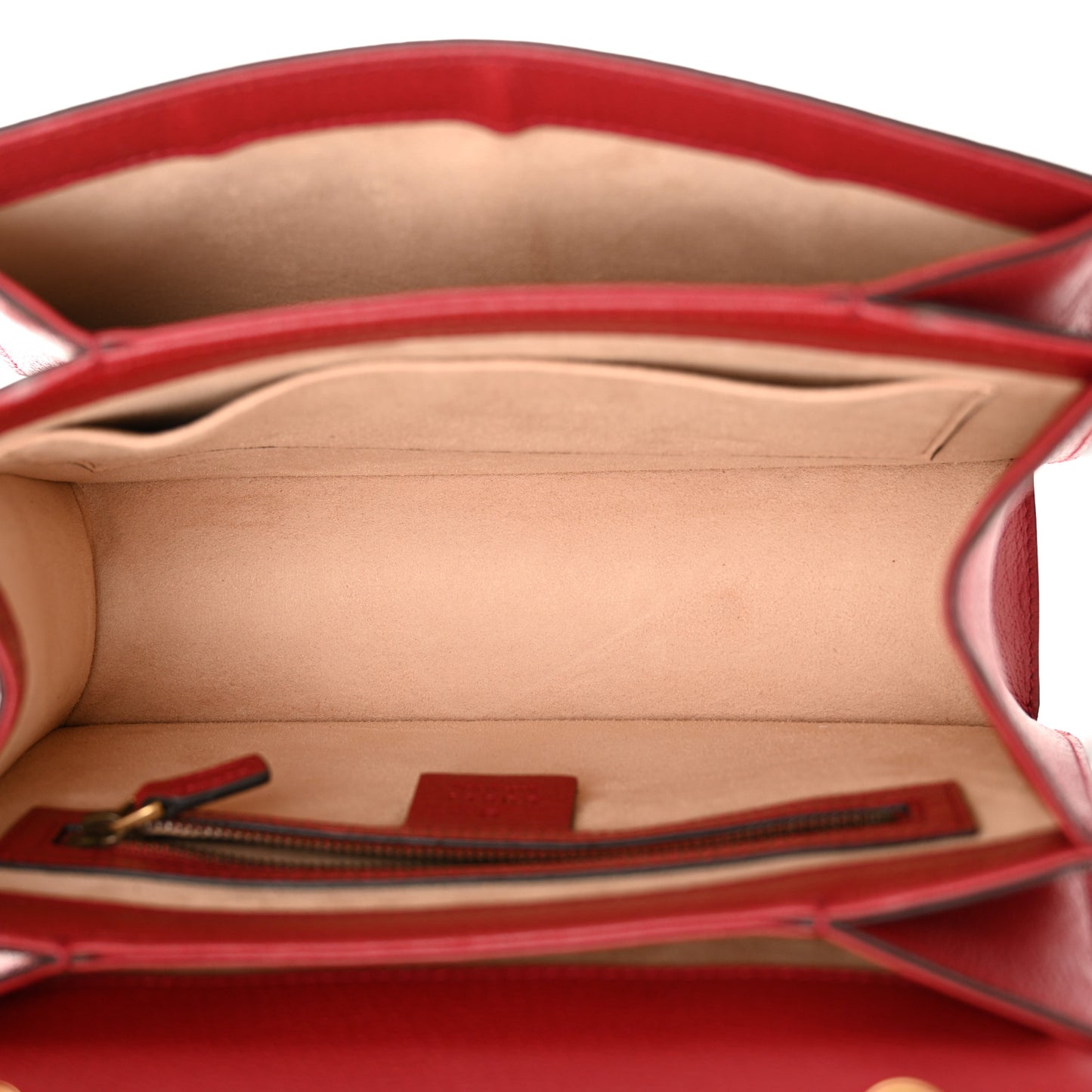 GG Supreme Monogram Small Queen Margaret Top Handle Bag Red