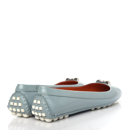 Hermes Patent Epsom Liberty Ballerina Flats 37.5 Ciel 4 of 9