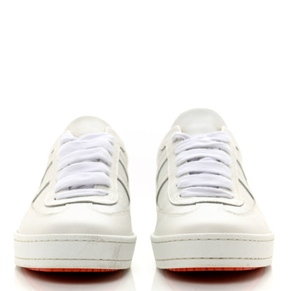 Hermes Epsom Mens Boomerang Sneakers 39 White 2 of 9