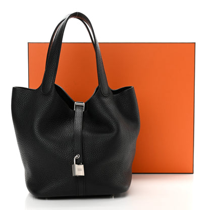 Hermes Taurillon Clemence Picotin Lock 22 MM Black 11 of 11