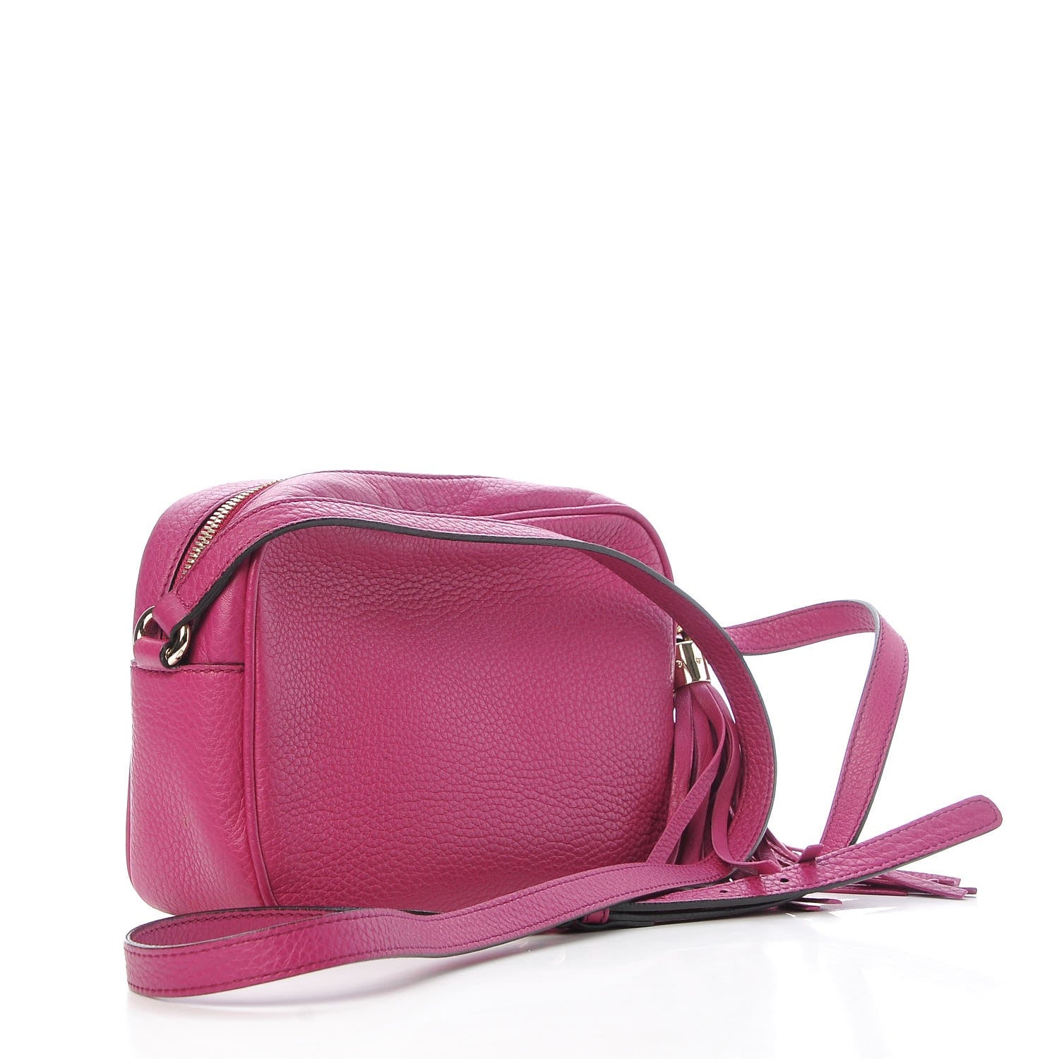 Gucci Pebbled Calfskin Small Soho Disco Bag Bright Bougainvillea 3 of 8