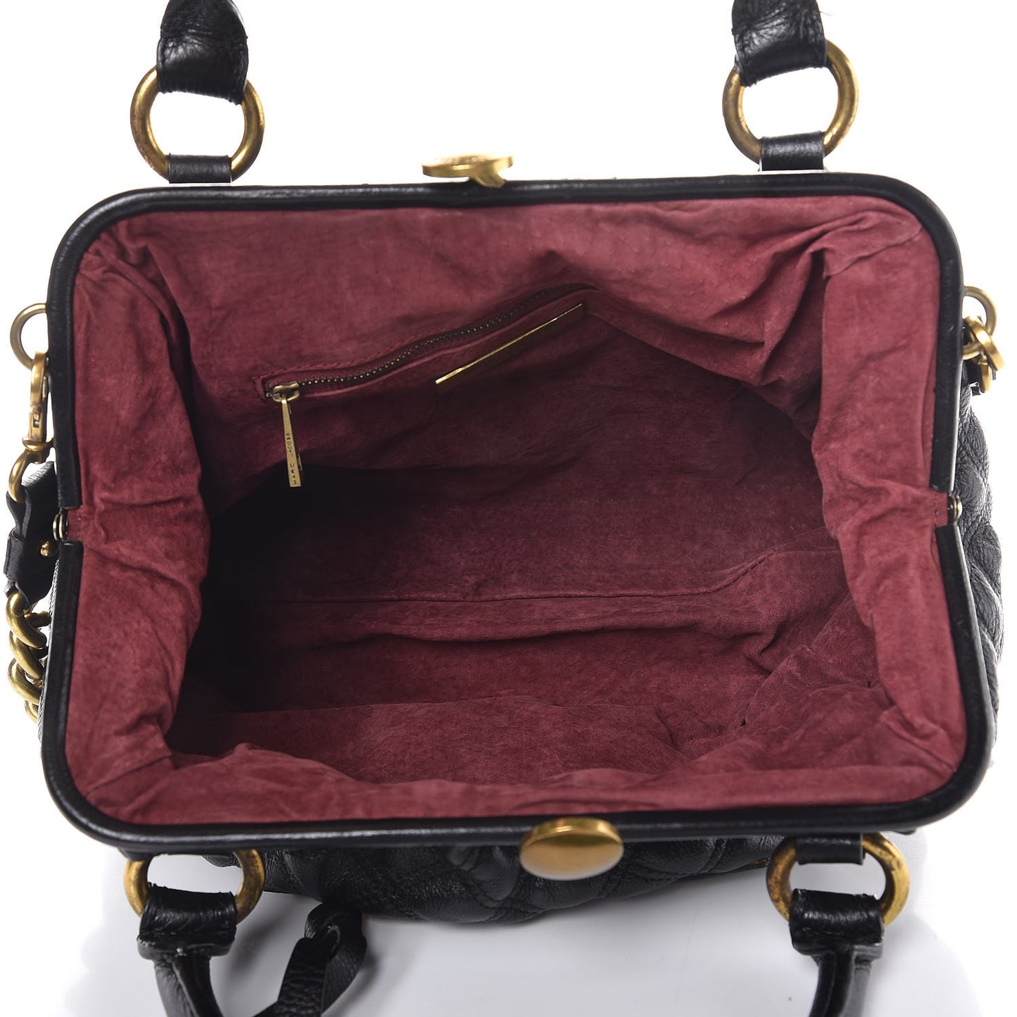 Calfskin Quilted Stam Black