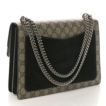 Gucci GG Supreme Monogram Medium Dionysus Shoulder Bag Black 3 of 14