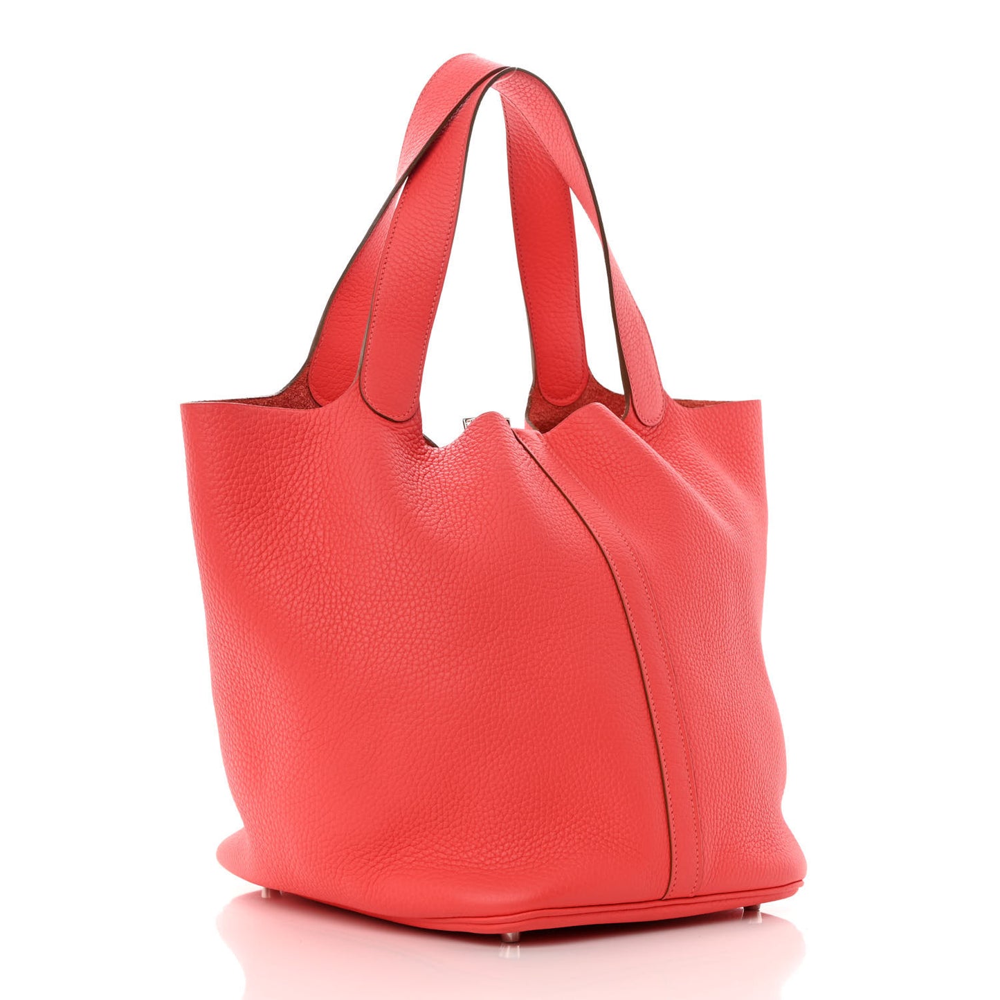 Taurillon Clemence Picotin Lock 26 GM Bougainvillea