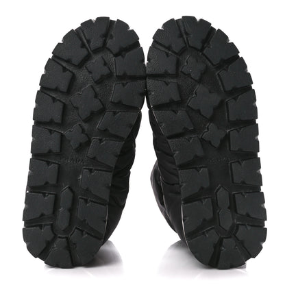 Prada Re-Nylon Piuma Triangle Logo Padded Drawcord Snow Boots 38.5 Black 5 of 8