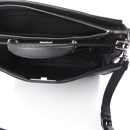 Fendi Cuoio Romano Selleria Fendi Stamp Patch Large Mens Peekaboo Iconic Essential Satchel Black Grigio 4 of 8