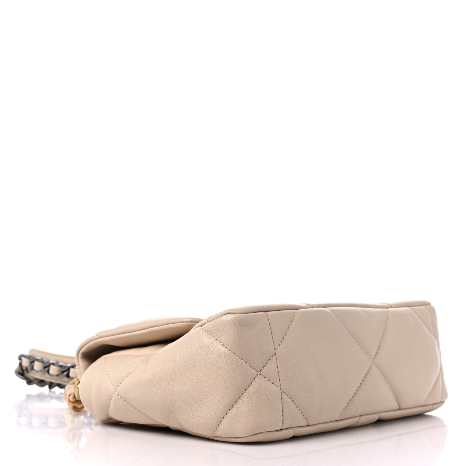 Chanel Lambskin Quilted Medium Chanel 19 Flap Light Beige 4 of 10