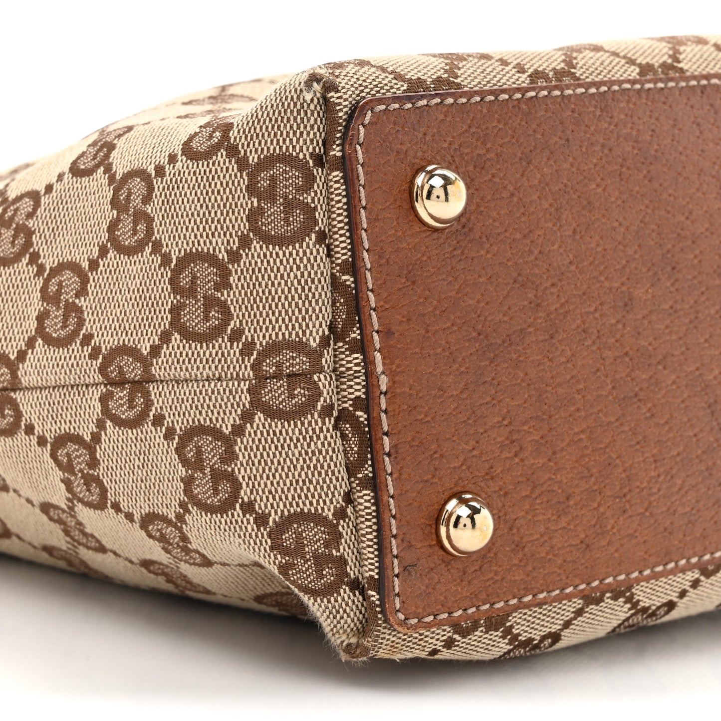 Monogram Bamboo Handle Bag Brown