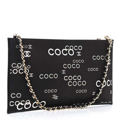 Chanel Canvas Coco ID Chain Clutch Black 3 of 9