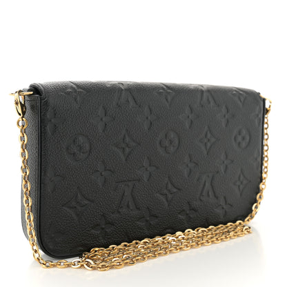 Louis Vuitton Empreinte Pochette Felicie Chain Wallet Black 4 of 12