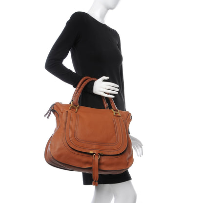 Chloe Calfskin Large Marcie Satchel Tan 2 of 7