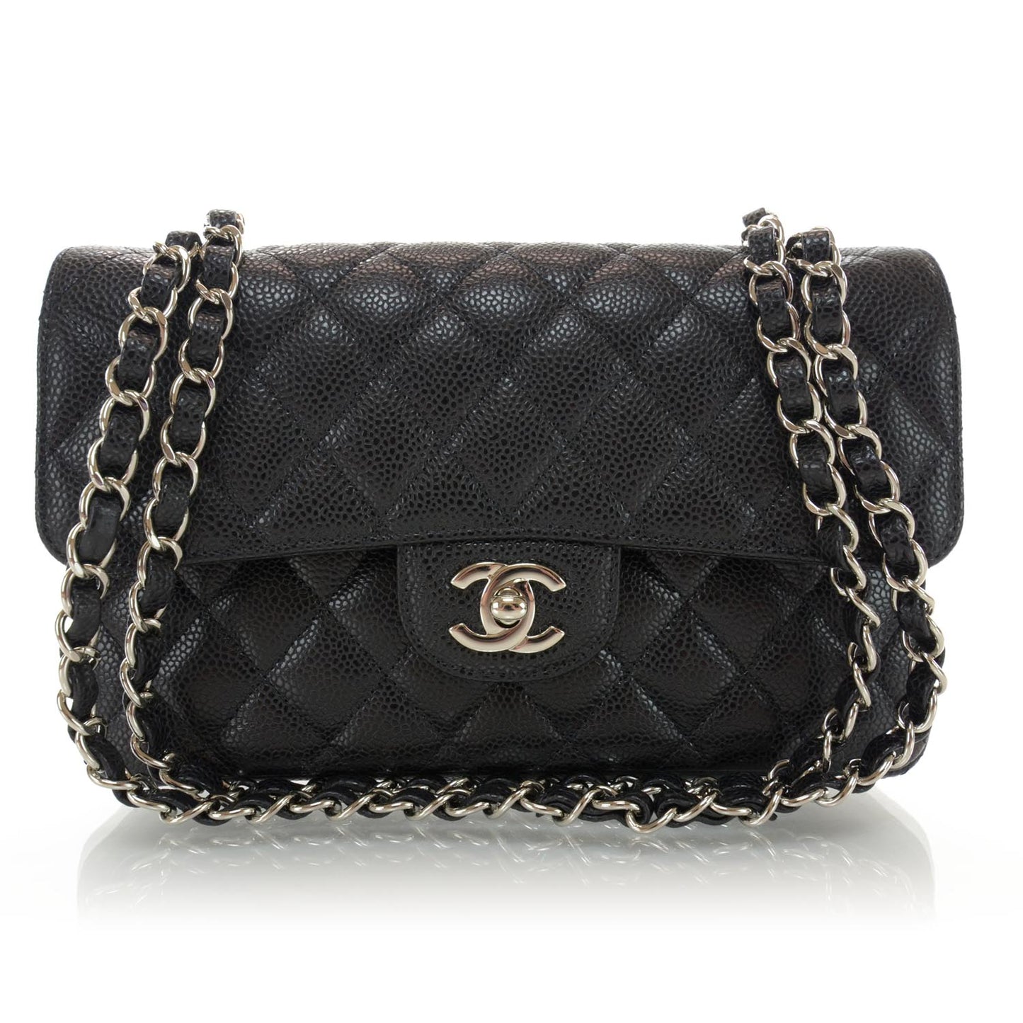 Caviar Small Double Flap Black