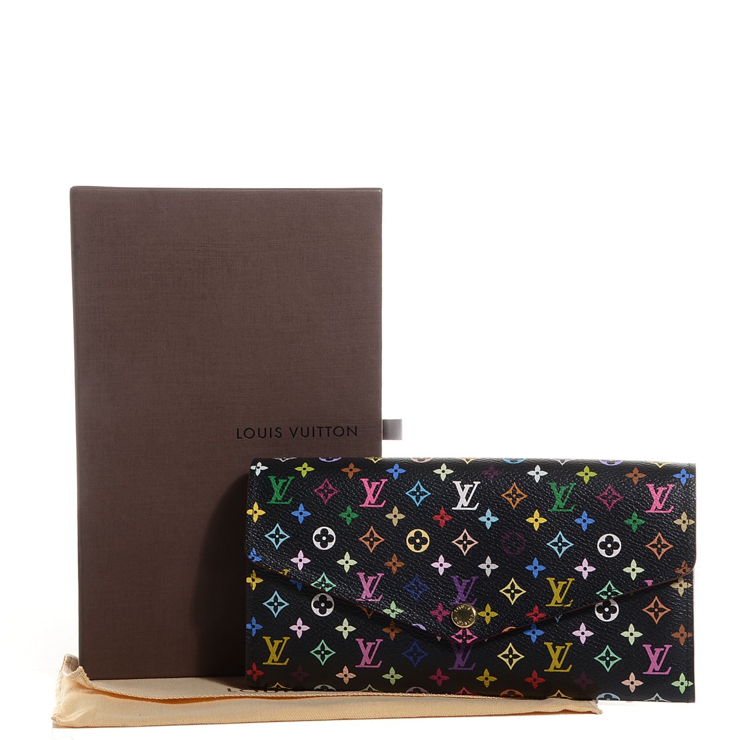 Louis Vuitton Monogram Multicolor Sarah Wallet NM Black Grenade 8 of 8