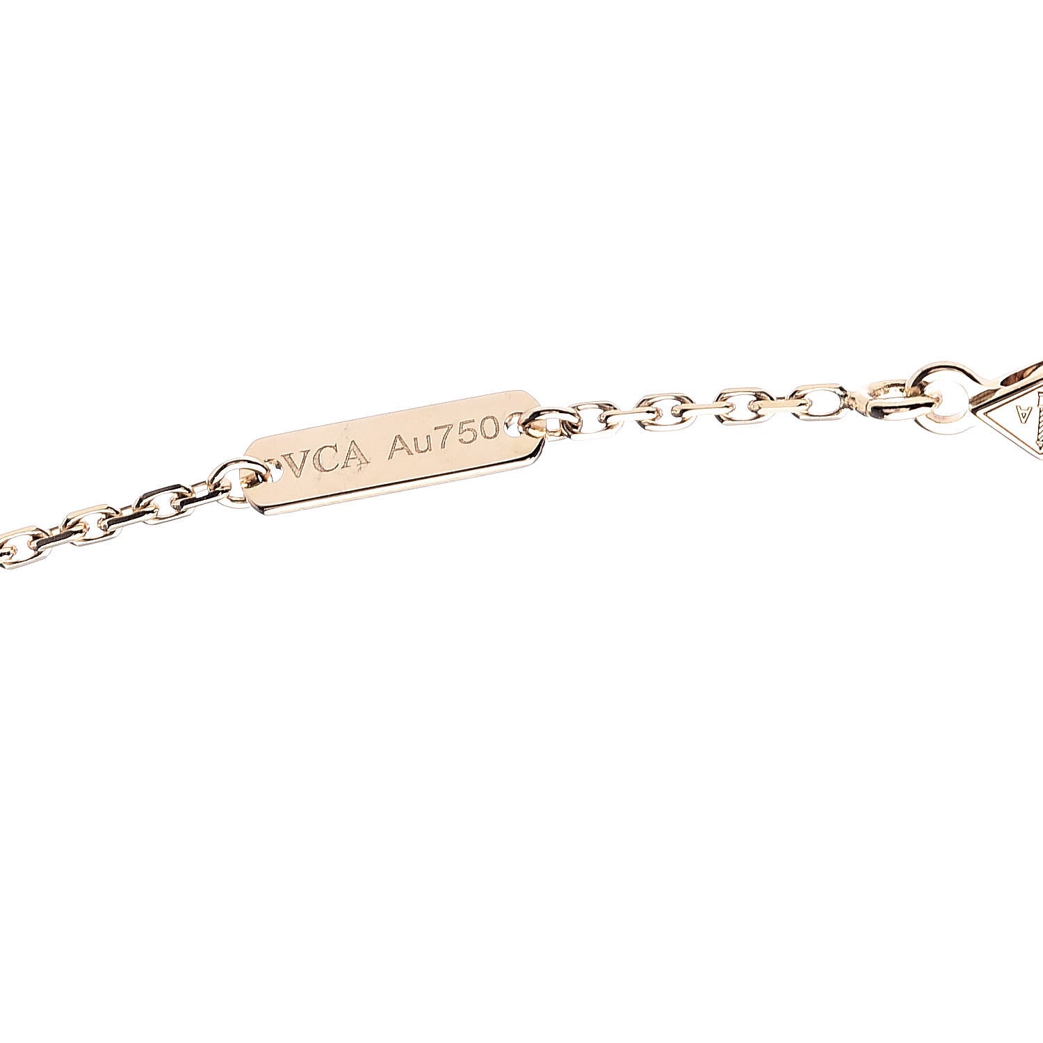 Van Cleef & Arpels 18K Yellow Gold Diamond Yellow Mother of Pearl Vintage Alhambra Pendant Necklace 7 of 8