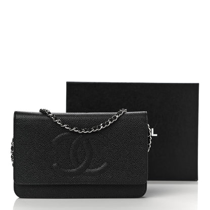 Chanel Caviar Timeless CC Wallet On Chain WOC Black 12 of 12