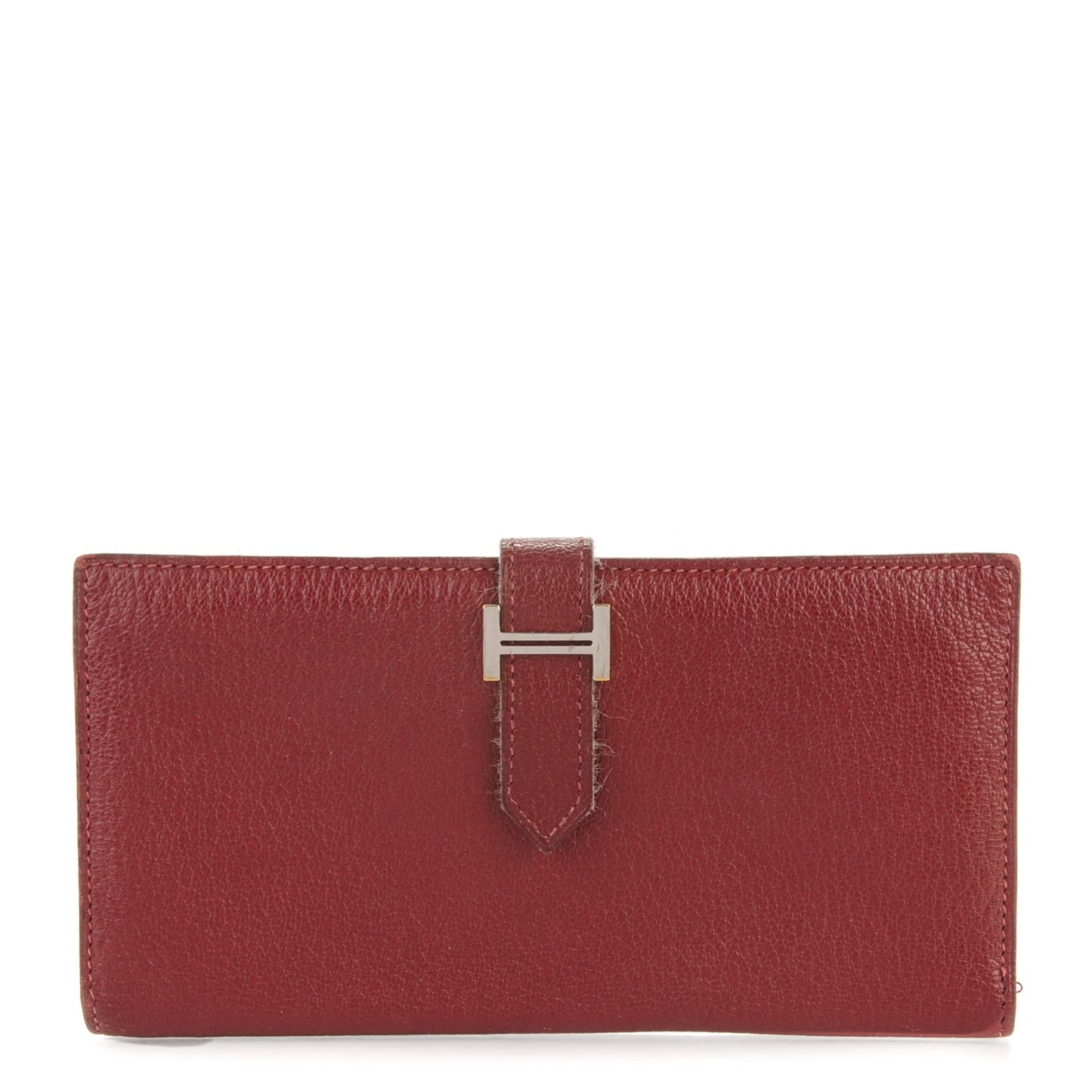 Chevre Mysore Bearn Gusset Wallet Rouge H