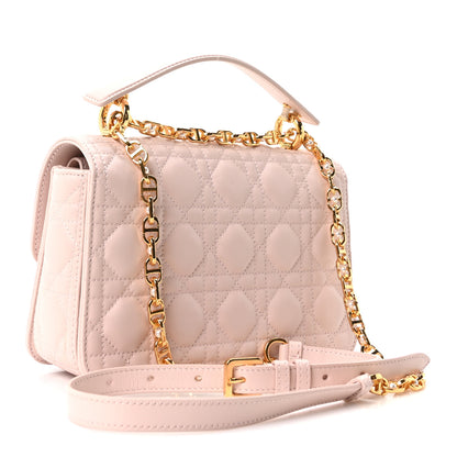 Christian Dior Lambskin Cannage Small Jolie Top Handle Bag Rose Poudre 2 of 10