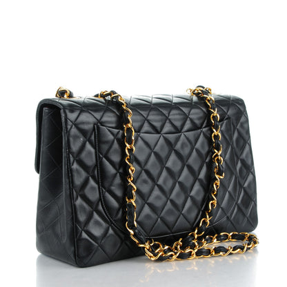 Chanel Lambskin Quilted XL Jumbo Single Flap Black 3 of 10