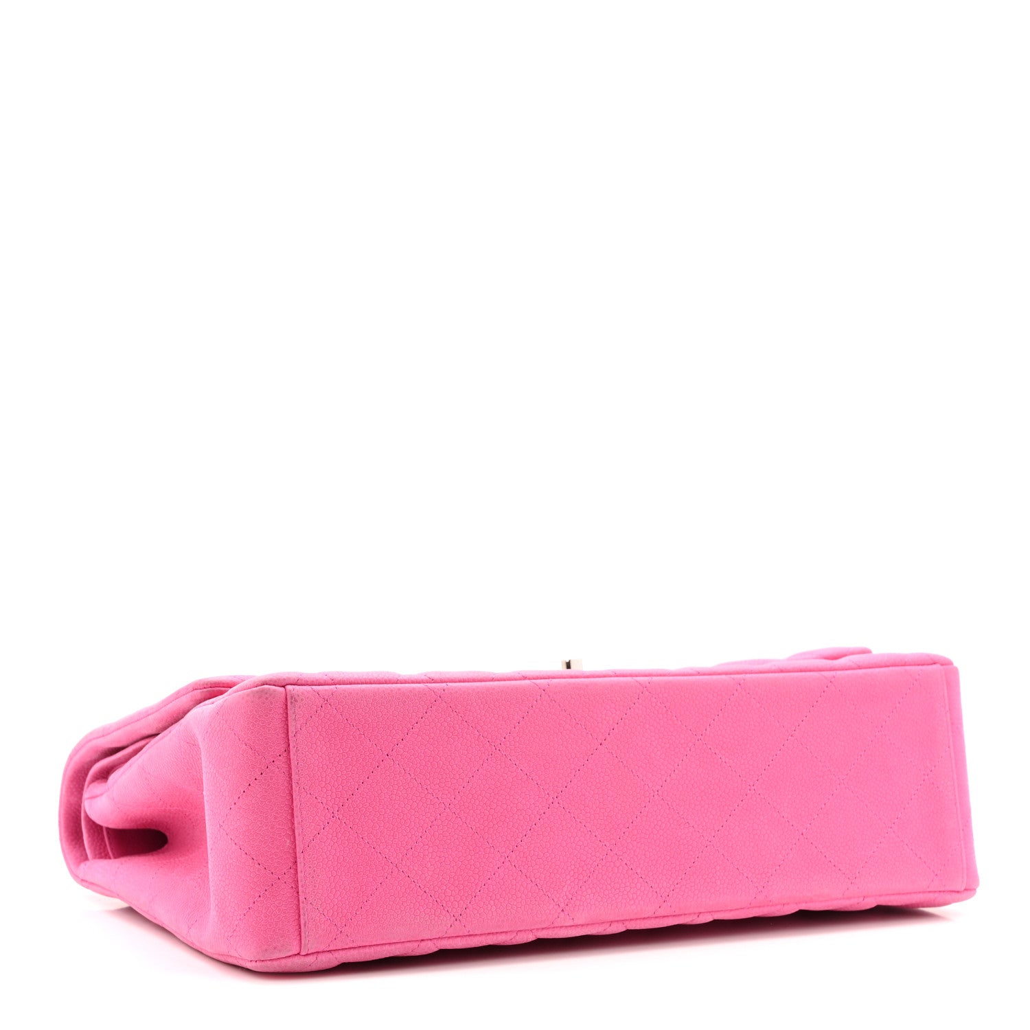 Chanel Iridescent Caviar Quilted Maxi Double Flap Hot Pink 4 of 13
