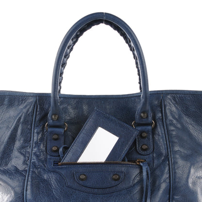 Balenciaga Agneau Classic Hardware S Sunday Tote Bleu Roi 9 of 10