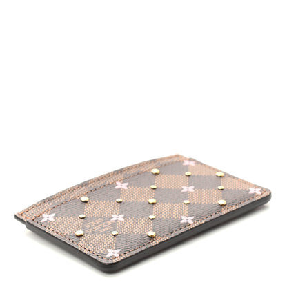 Louis Vuitton Damier Ebene Studded Card Holder 4 of 6