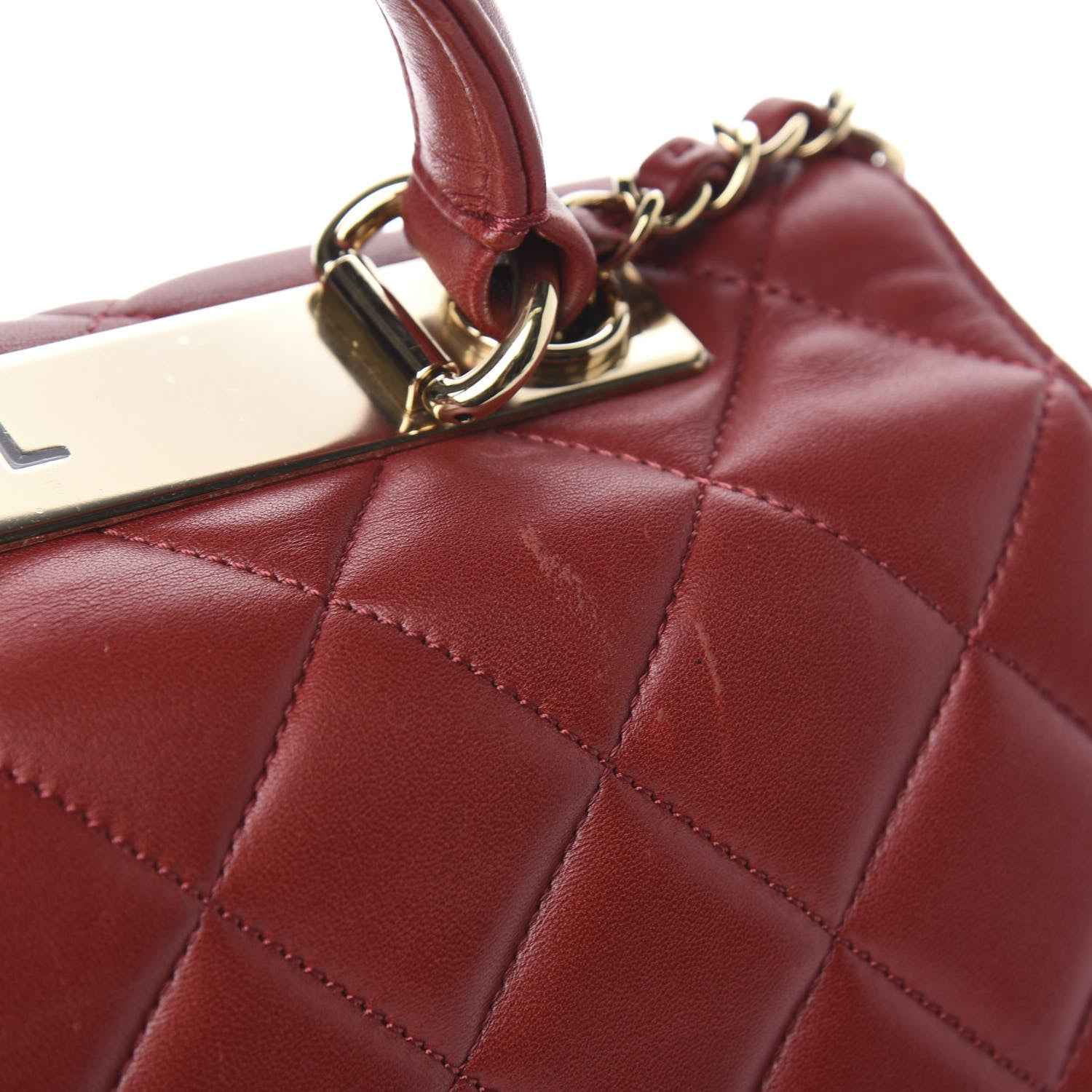Chanel Lambskin Quilted Medium Trendy CC Flap Dual Handle Bag Red 12 of 14