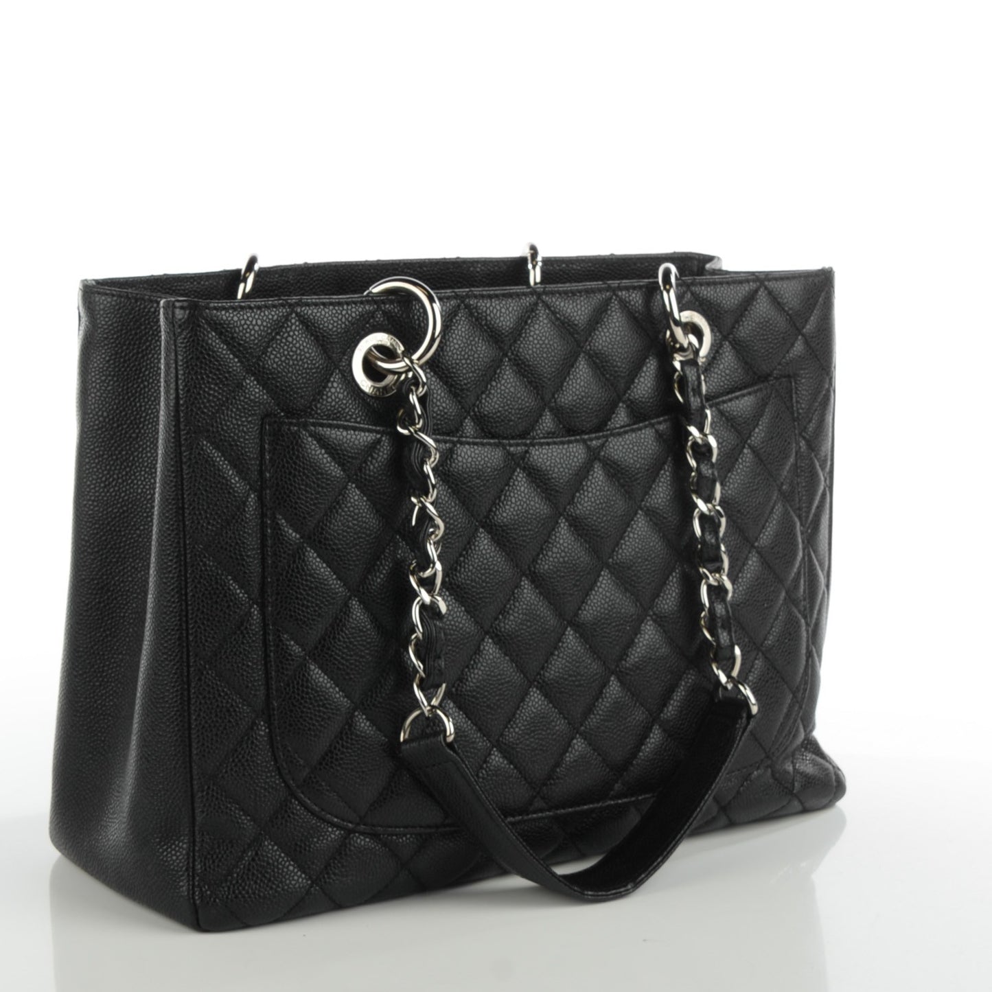 Caviar Quilted Grand Shopping Tote GST Black