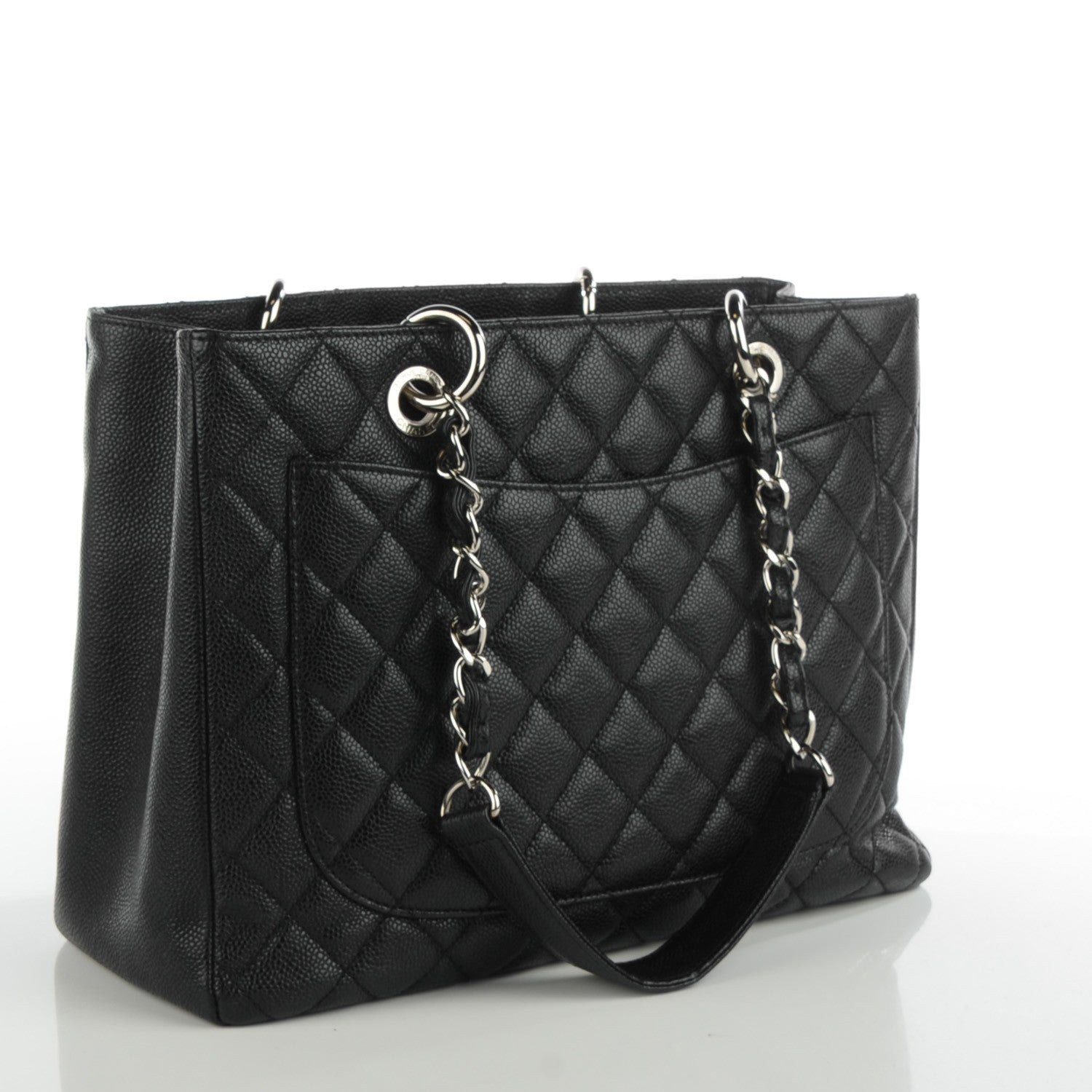 Chanel Caviar Quilted Grand Shopping Tote GST Black 3 of 7