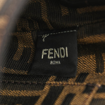 Fendi Fabric Jacquard FF 1974 Mini Baguette Tobacco Moro Black 6 of 10