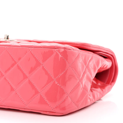 Chanel Patent Quilted Jumbo Double Flap Pink 10 of 10