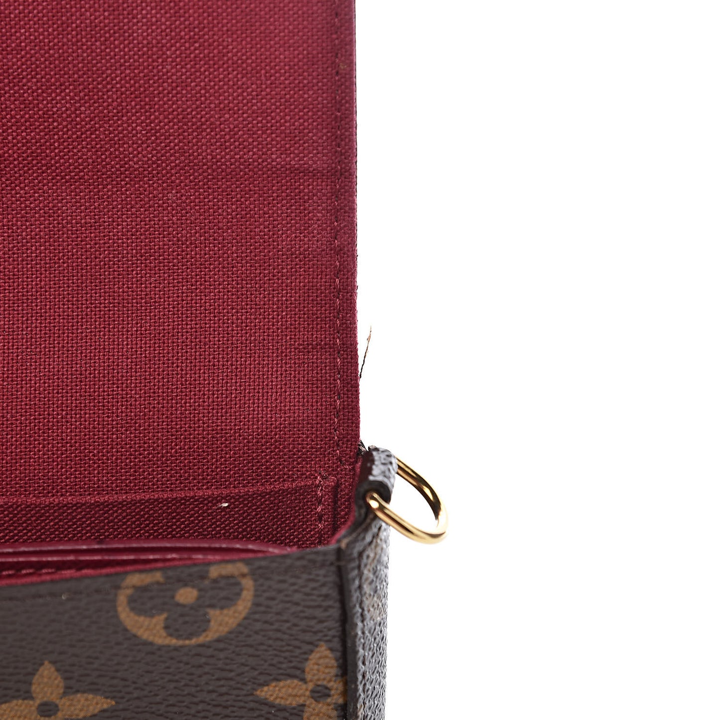 Monogram Pochette Felicie Chain Wallet Fuchsia