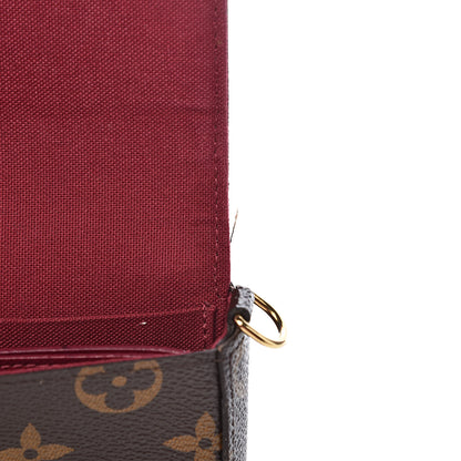 Louis Vuitton Monogram Pochette Felicie Chain Wallet Fuchsia 12 of 14
