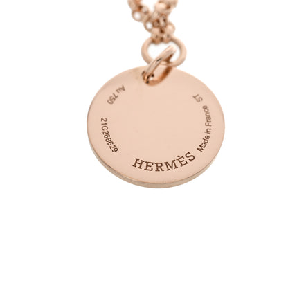 Hermes 18K Rose Gold Diamond PM Ex-Libris Bracelet ST 3 of 4