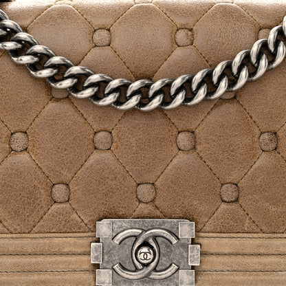 Chanel Nubuck Chesterfield Quilted Medium Celtic Boy Flap Brown 8 of 16