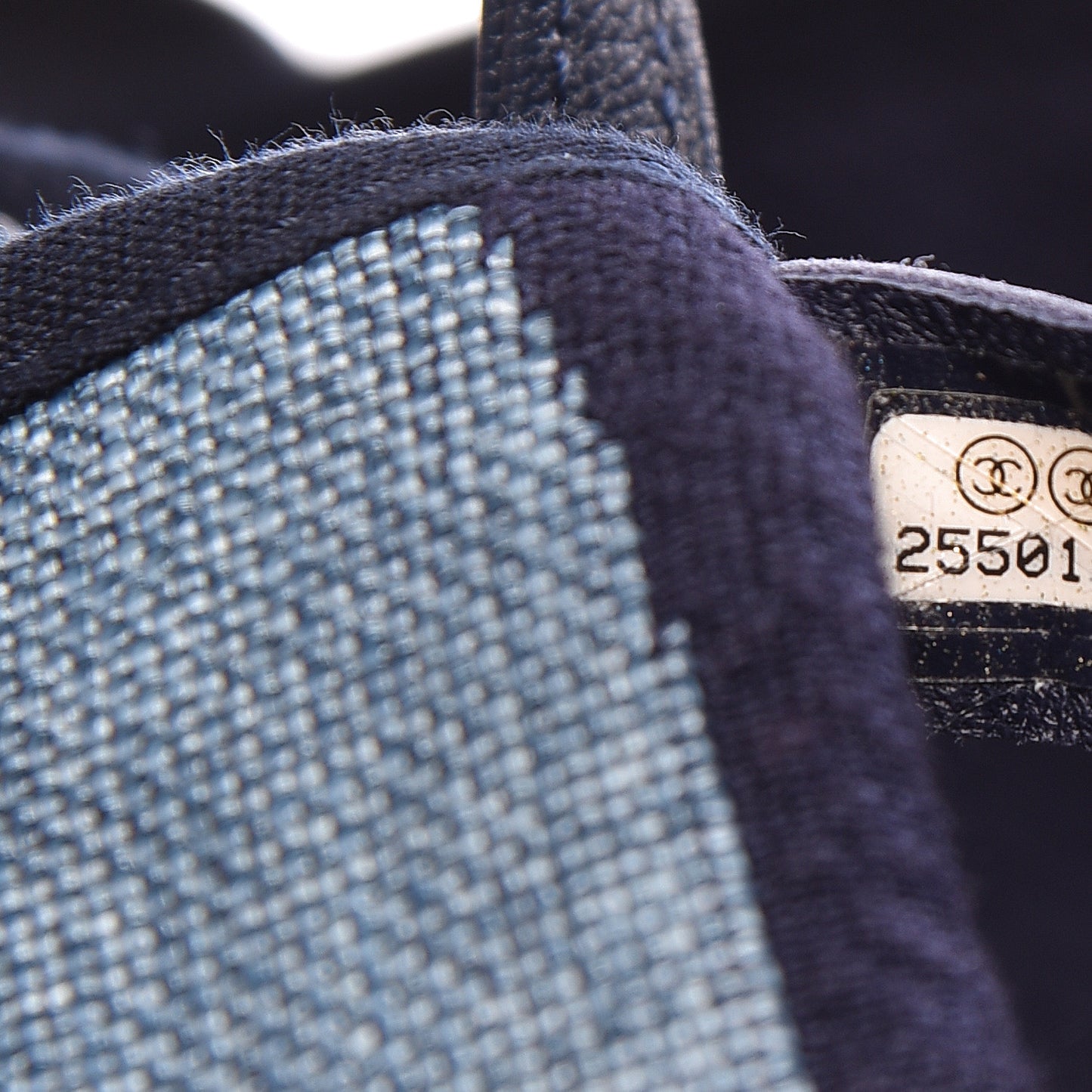 Canvas Large Shopping Tote Dark Blue