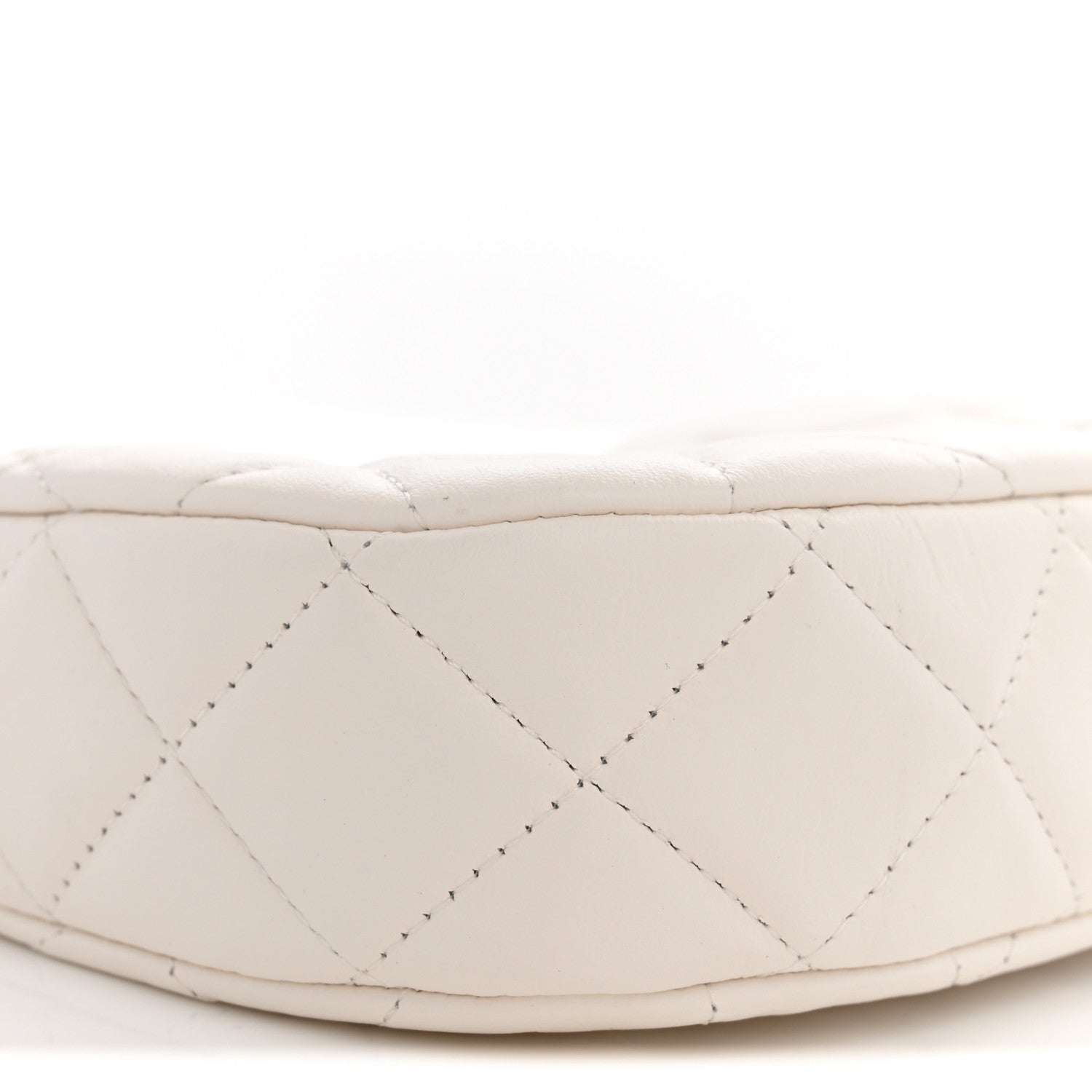 Chanel Crumpled Calfskin Quilted Braided CC Small Hobo White 9 of 11