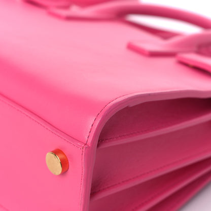 Saint Laurent Calfskin Nano Sac De Jour Lipstick Fuchsia 9 of 15
