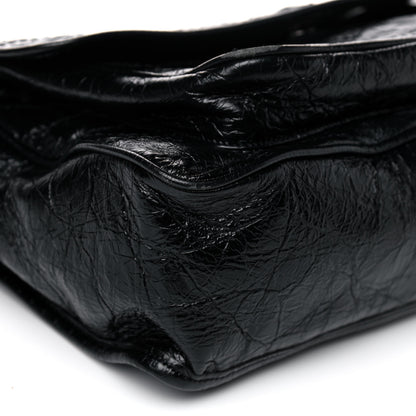 Saint Laurent Crinkled Calfskin Matelasse Monogram Medium Niki Chain Satchel Black 10 of 15
