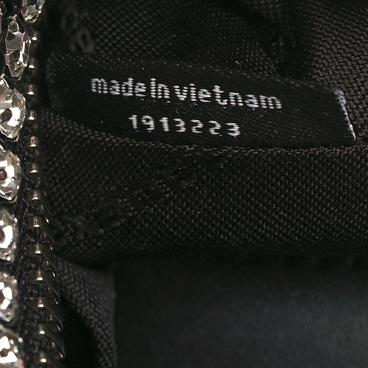 Alexander Wang Mesh Crystal Rhinestone Mini Heiress Pouch Black Silver 7 of 10