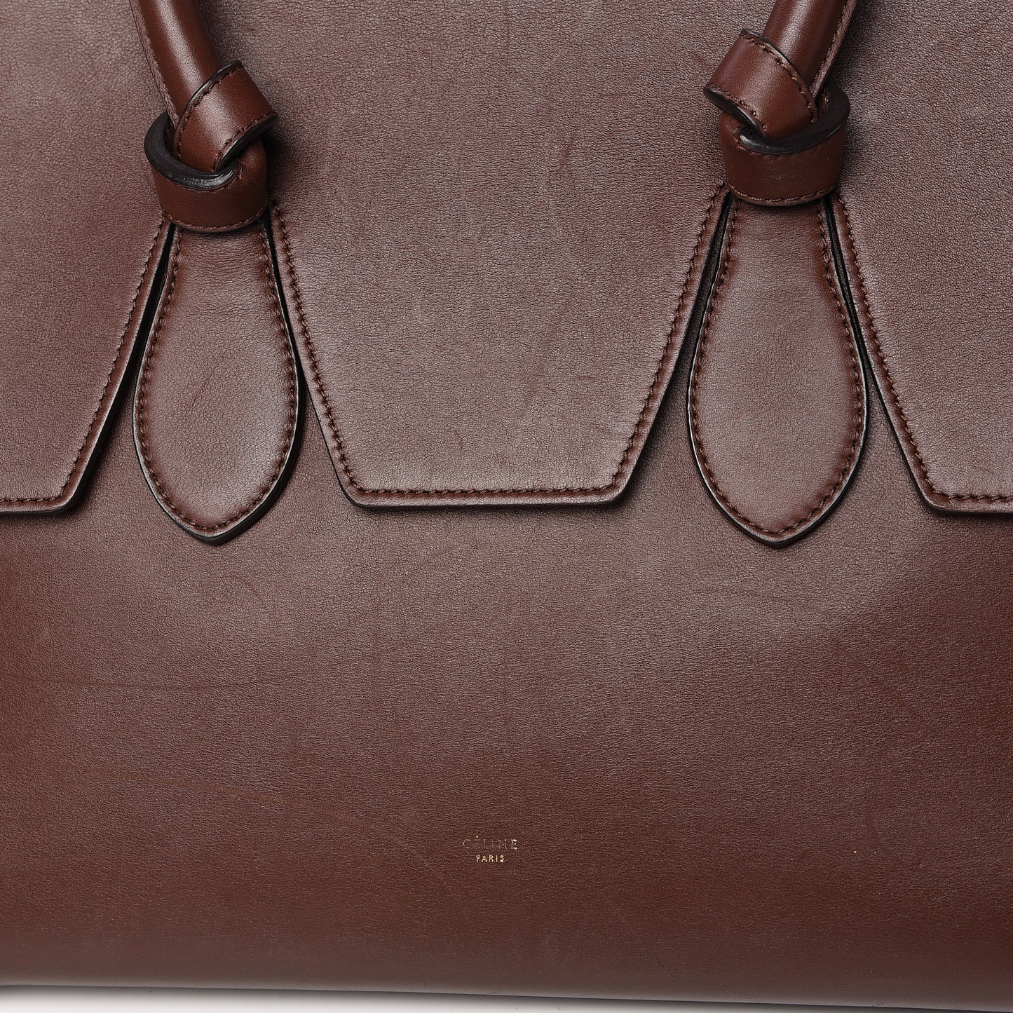 Natural Calfskin Small Tie Knot Tote Acajou