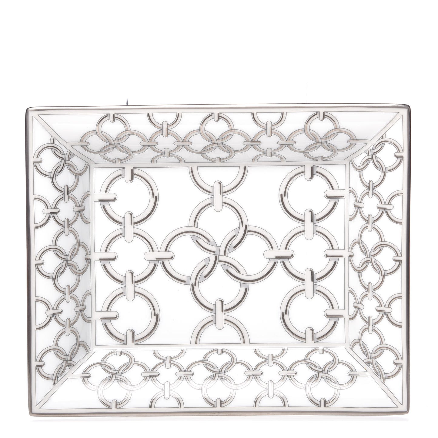 Porcelain Cote de Maillons Change Tray Argent