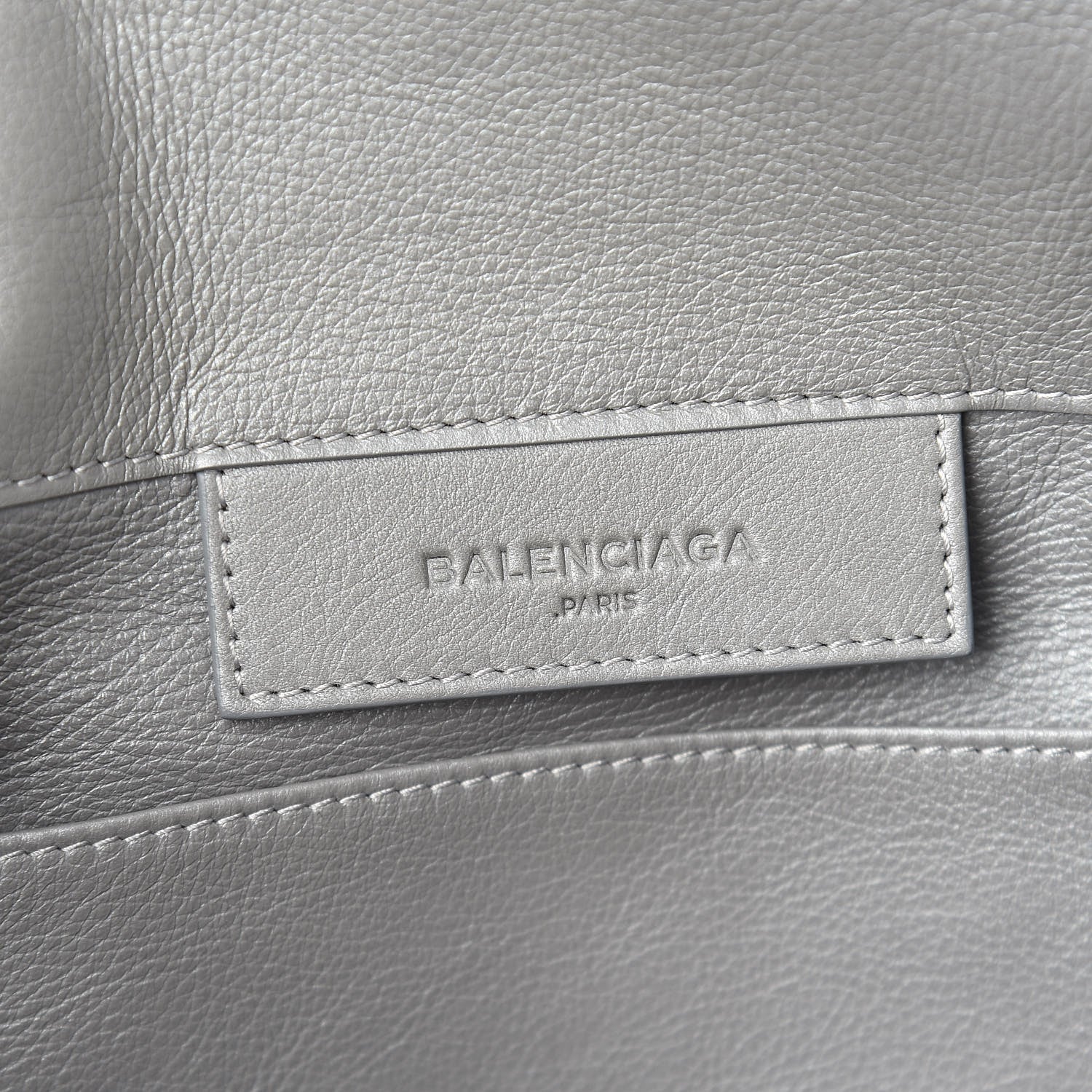 Balenciaga Veau Papier Sight Clutch Gris Metal 8 of 10