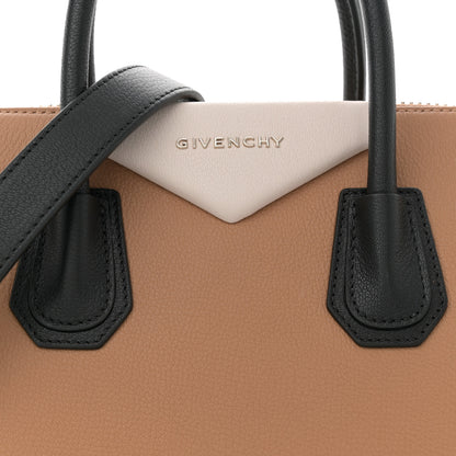 Givenchy Sugar Goatskin Small Tri-Color Antigona Beige Black Brown 8 of 12