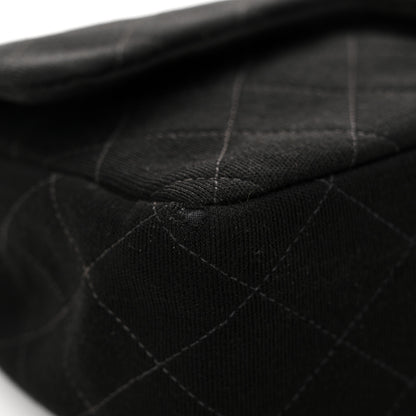 Chanel Jersey Quilted Medium Double Flap Black 20 of 23