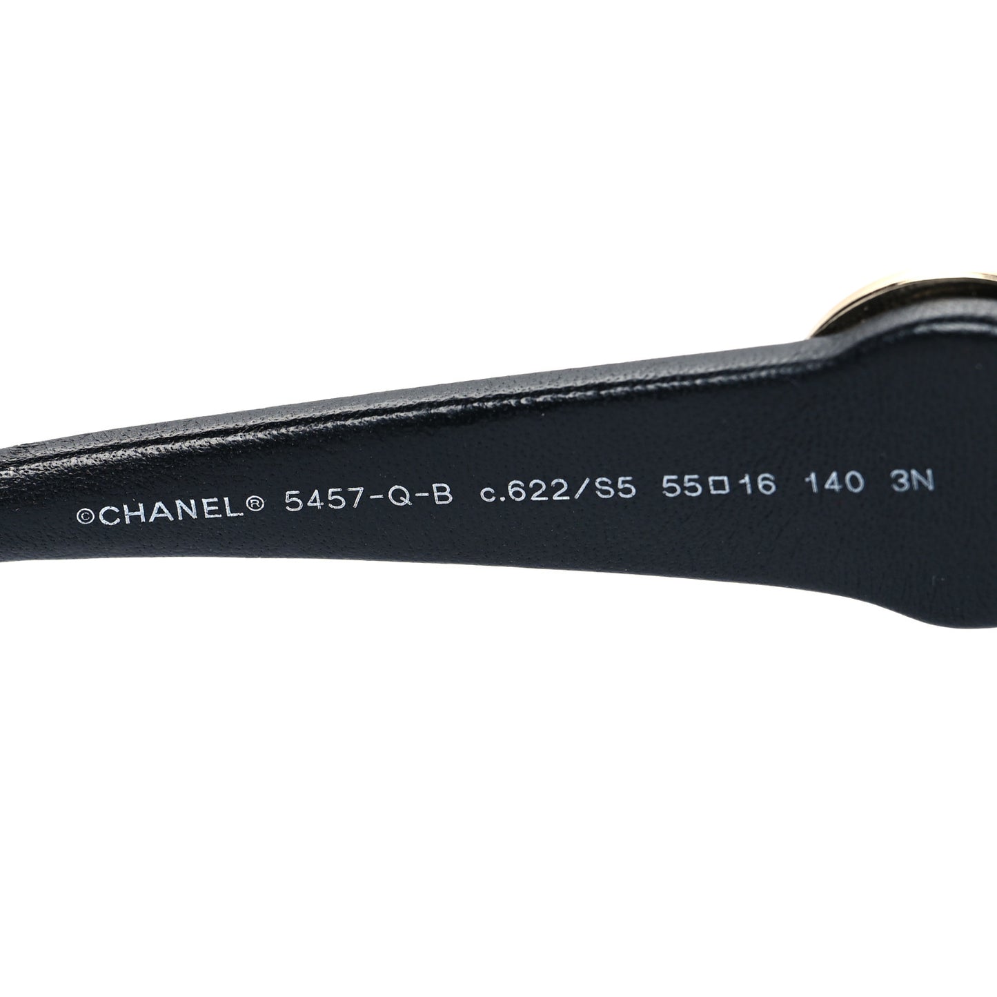 Acetate Lambskin CC Sunglasses 5457-Q-B Black